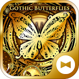 Gold Wallpaper Gothic Butterflies Theme icon