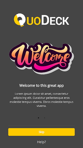 Android application QuoDeck Staging screenshort