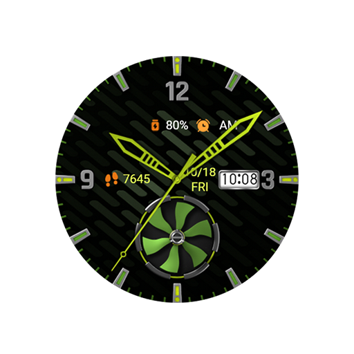 Simple charm green For Wear OS logo