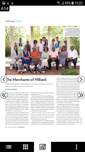 Screenshot of Columbus Monthly eNewspaper