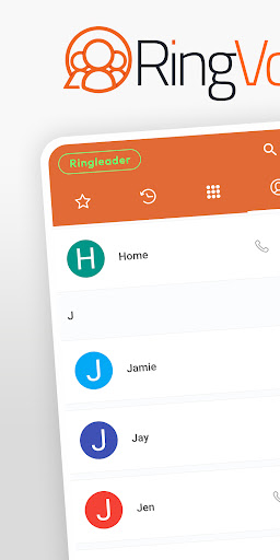 Android application RingVoice Securely Call & Text screenshort