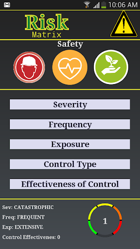 Android application Risk Matrix screenshort