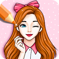 Girls Hairstyle Coloring Book