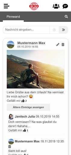 KLH Mitarbeiter App Screen 2