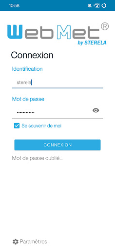 Android application WebMet Sterela screenshort