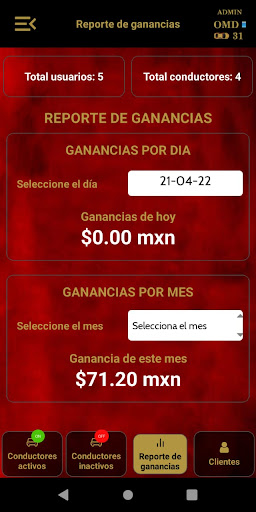 Admin OMD31 Screen 3