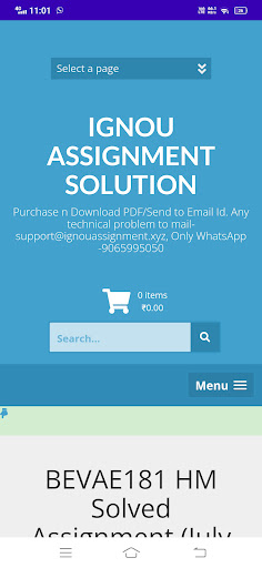 Android application IGNOU SOLVED ASSIGNMENT screenshort