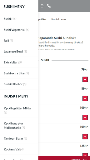Haparanda Sushi och Indiskt Screen 2