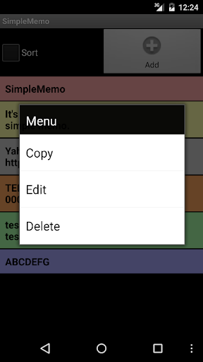 SimpleMemo Screen 3