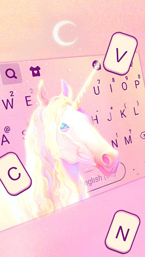 Dreamy Unicorn Keyboard Theme Screen 2