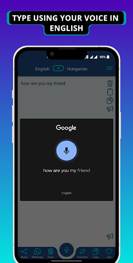 Hungarian - English Translator Screen 3