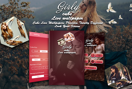 Android application Girly cube live wallpaper screenshort