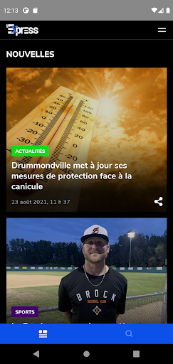 Android application L'Express de Drummondville screenshort