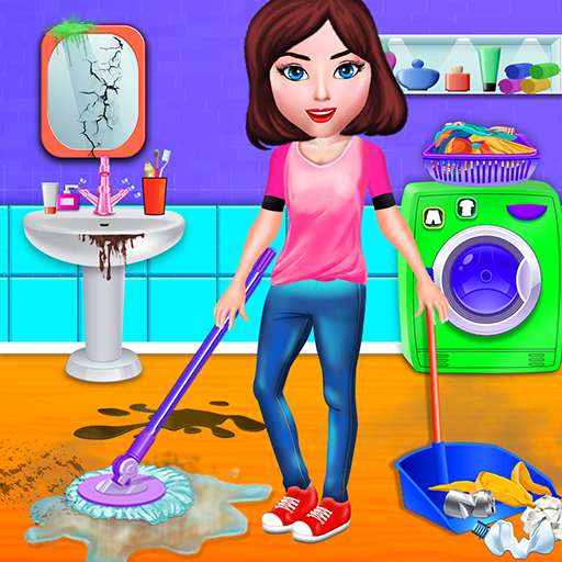 Jogos de lavar louça para meninas: limpeza cozinha Casual INSTALAR