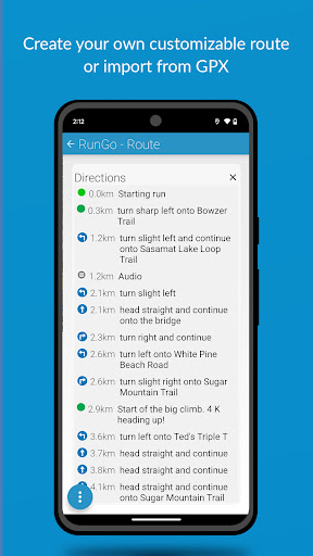 Screenshot of RunGo: voice-guided run routes