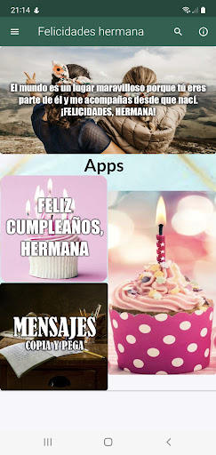 Android application CUMPLEAÑOS HERMANA FANTÁSTICA screenshort
