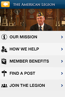 screenshot of The American Legion