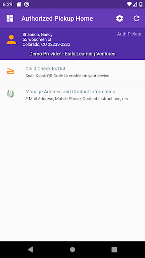 ELV Authorized Pickup Screen 2