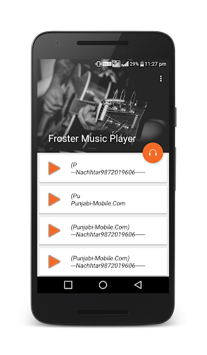 Android application Froster Music Player screenshort