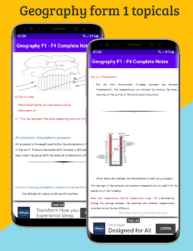 Android application Geography: form 1-4 topicals. screenshort
