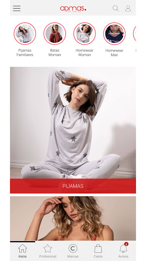 Android application ADMAS, Tienda Online screenshort