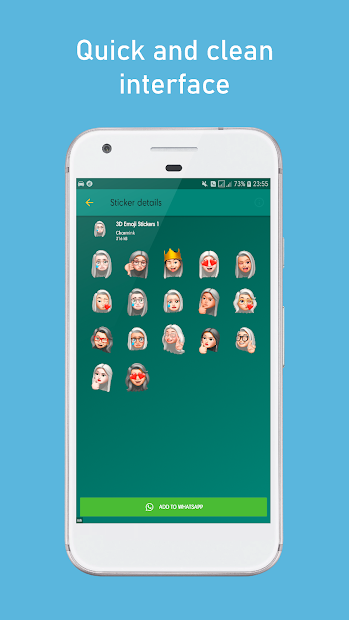 Captura de Pantalla 4 3D Emoji Stickers WAStickerApps android