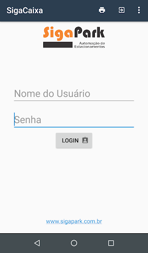 Android application SigaPark screenshort