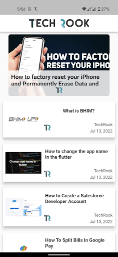 TechRook - Tech News App Screen 2