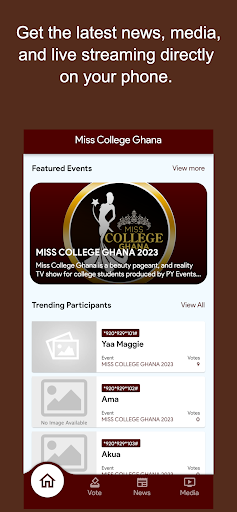 Android application Miss College Ghana screenshort
