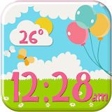 Girly Weather and Clock Widget icon