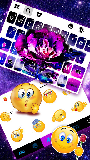 Rose Galaxy Keyboard Theme Screen 3
