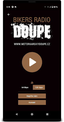 Android application BIKERS RADIO DOUPĚ screenshort
