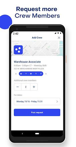 Bluecrew Manager Screen 3