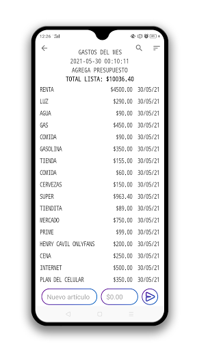 Android application Listagram screenshort
