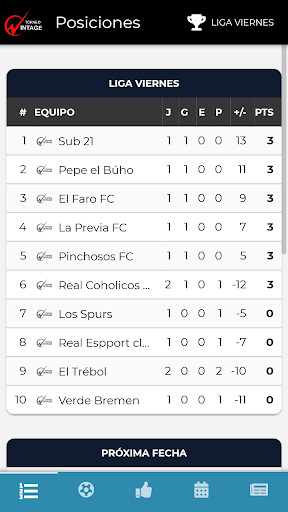 Android application Torneo Vintage screenshort