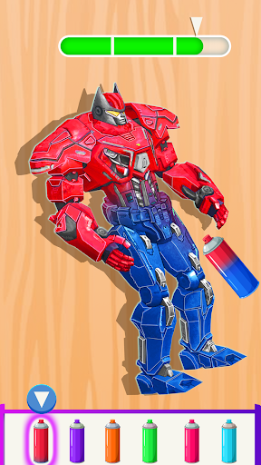 Android application Paint Car Robot Games DIY Art screenshort