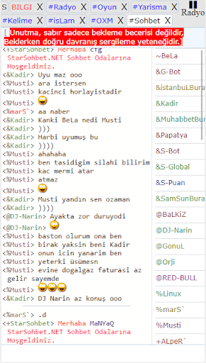 StarSohbet.NET - Mobil Sohbet