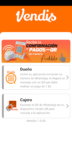 Android application Vendis QR screenshort