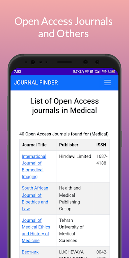 Journal Finder