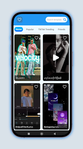 Android application Cap Template - Video Templates screenshort