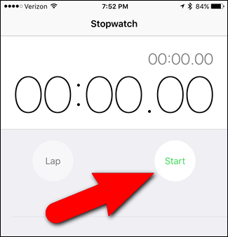 Android application stopwatch screenshort