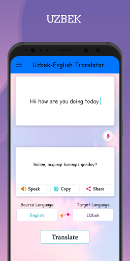 Uzbek - English Translator Screen 3
