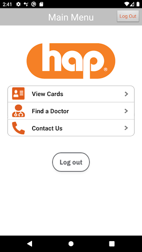 myHAP CARD Screen 2