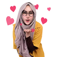 WA Sticker Muslimah Hijab Sticker Cute