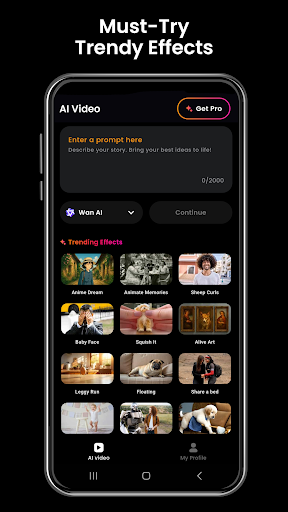 Screenshot of AI Video Generator Serda