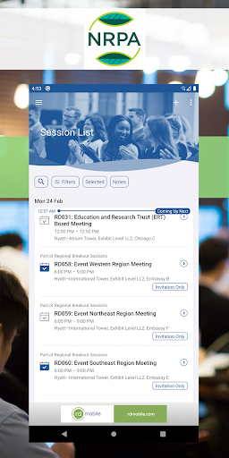 Android application NRPA Events screenshort