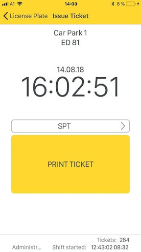 Android application mGate Parking screenshort