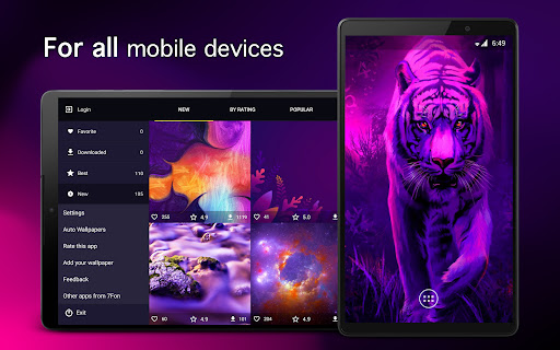 Screenshot of Purple Wallpapers 4K