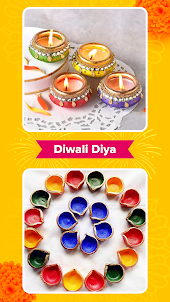 Diwali Wishes, Rangoli & Diyas
