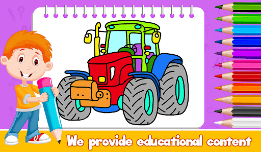 Tractor coloring book